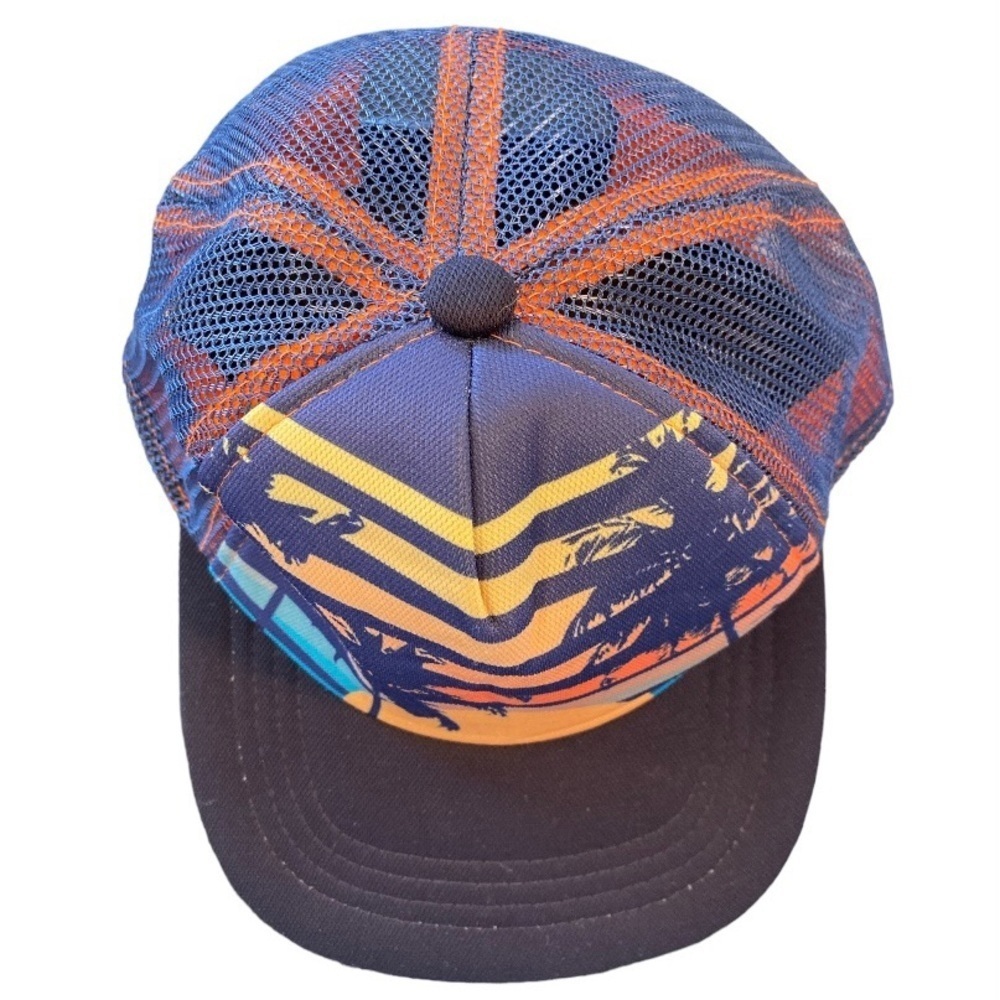 Tommy Bahama Kids Mesh Snapback Hat Hawaiian Sunset Beach Palm Tree - Picture 5 of 9